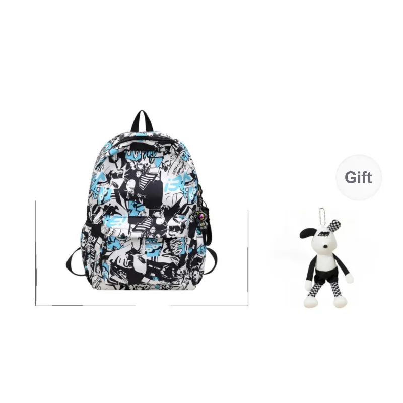 BRABOSTON Nylon Backpack Regular Unisex Pink/Gray/Green/Blue/Navy Blue-2
