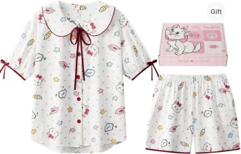 Gongdie x Disney/, Pajama Set Women's Gift Box Set White