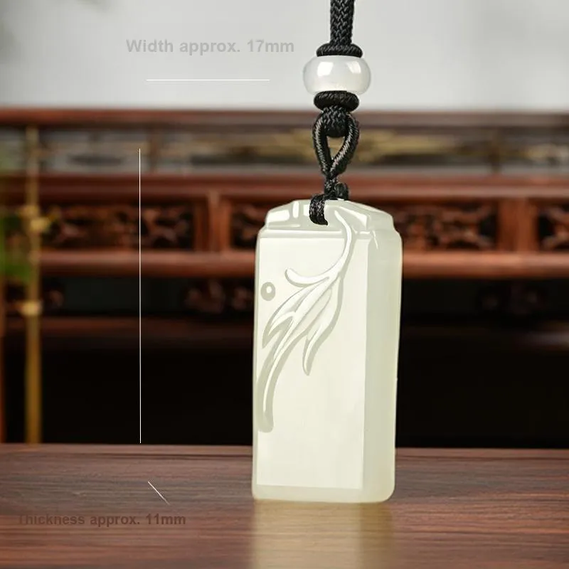 KUNYUYAO Hetian Jade Pendants White Jade Unisex-2