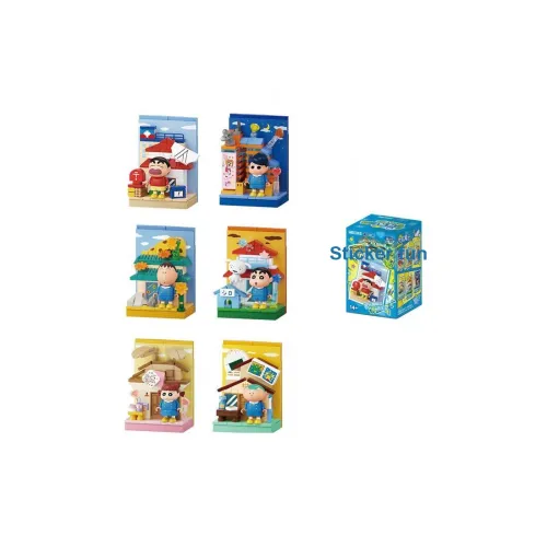 Регион XX x SHINCHAN Магнитный Конструкторы Сувениры и украшения Слепые коробки Одиночная Слепая коробка Полная коробка 6 шт