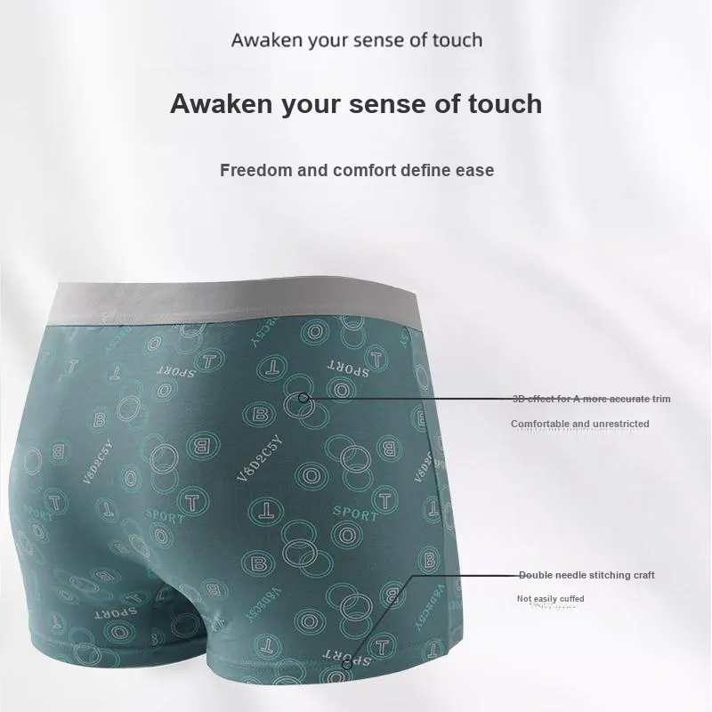 RED DRAGONFLY Cotton Panties Men's 4 Pack Gift Box Set-5