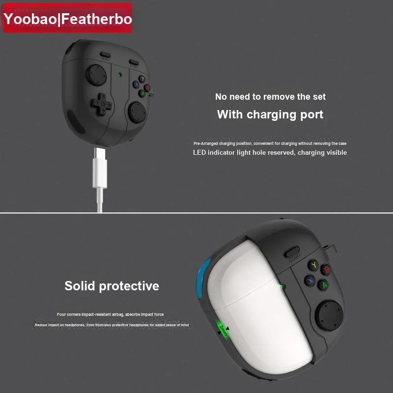 Yoobao Compatibility Great Shark Bose2 TPU Protective Cover Silicone With Hooks Headphone Cases-2