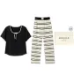 Black 6728 (Short-Sleeved Shirt+Pants) Gift Box Set