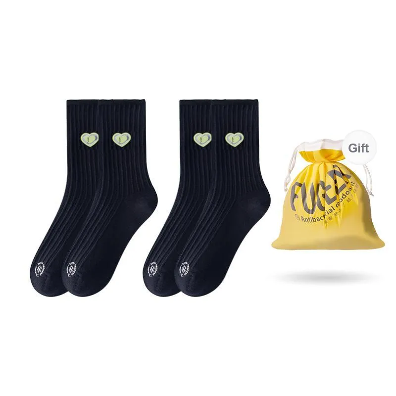 FUGEER Mid Calf Socks Unisex 2 Pack-4