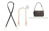 Coach Black 1.1cm Wide Plain Weave Gold Buckle 90-120cm+Free 40cm Decorative Chain