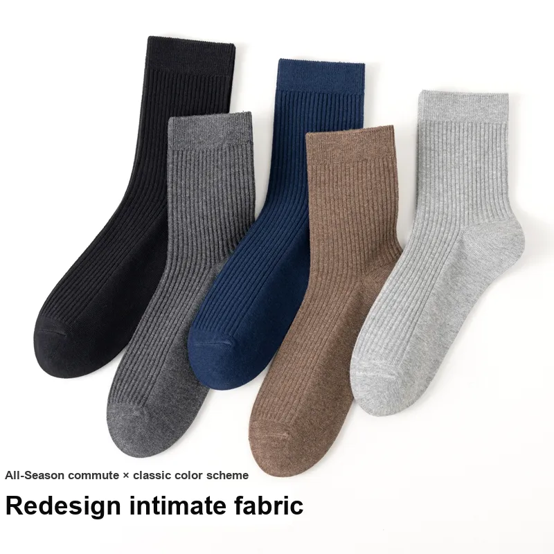 FAIRWHALE Mid Calf Socks Men's 5 Pack-5