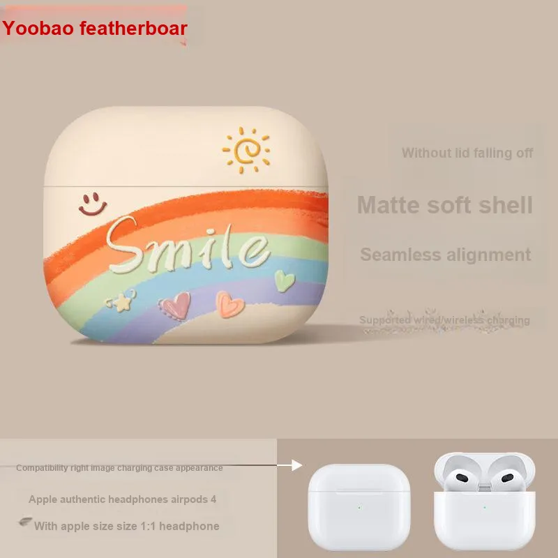 Yoobao AirPods Full Collection TPU Compatibility AirPods4 Protective Cover Skin Friendly Matte Headphone Cases-5