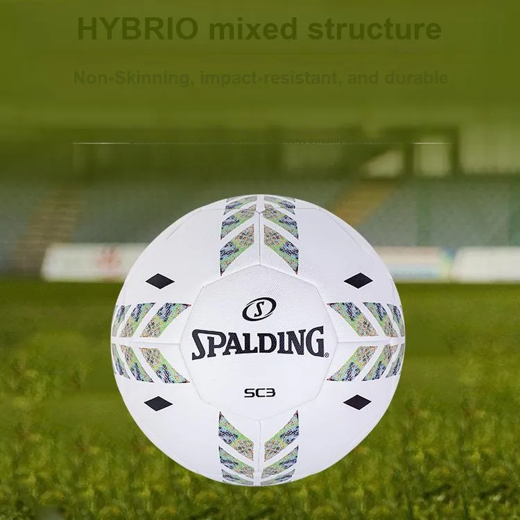 SPALDING SC3 Series Size 5 Soccer PU Unisex White-4