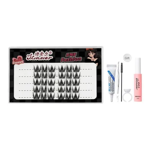 ZHENZHENSHINAIER SWEETIE Котенок Искусственные ресницы Одиночный кластер плотно сегментированный 5 рядов