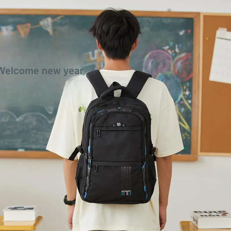 Yohji Kimura Oxford Backpack Regular Men's Navy Blue/Blue Black-5