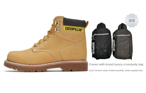 CAT Outdoor Boots Men Brown Yellow