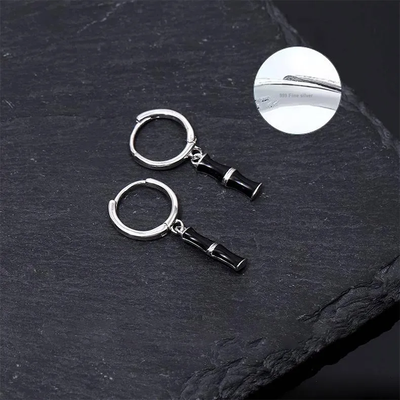MAGICPOLE 999 Fine Silver Earrings Unisex Silver-11
