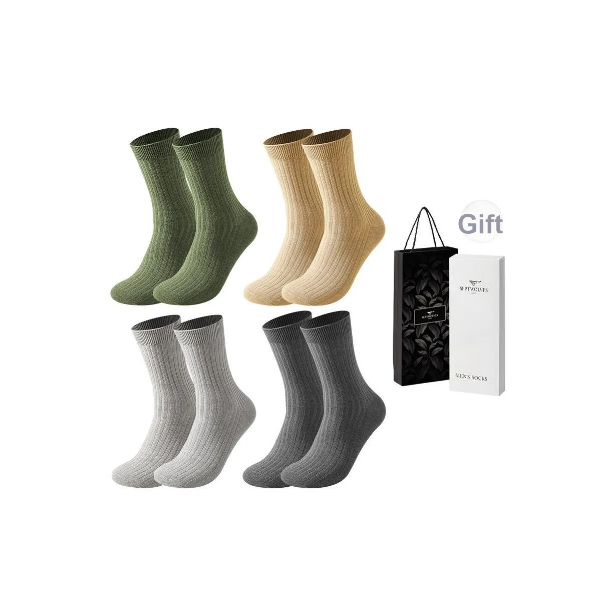 SEPTWOLVES Men Mid-Calf Socks