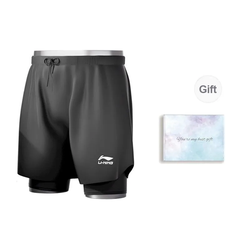 LiNing Swimming Shorts Men's Black-14