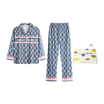Gongdie x SESAME STREET Pajama Set Unisex Blue Gift Box Set