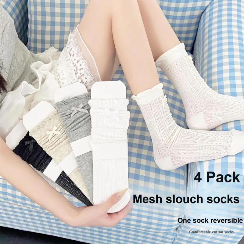 AUGUST Mid Calf Socks Women's 4 Pack-3