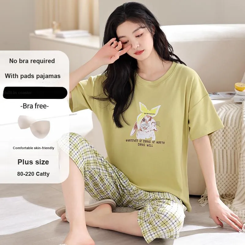 MADALLO Pajama Set Women's Yellow Green-1