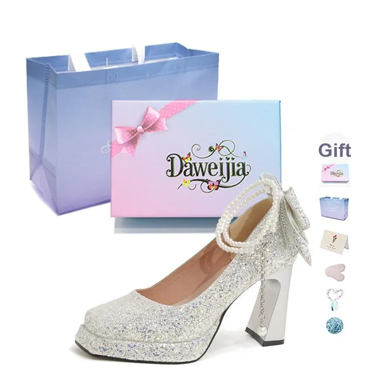 Dawei's House Chunky Heel High Heels Women's Gift Box Set-27