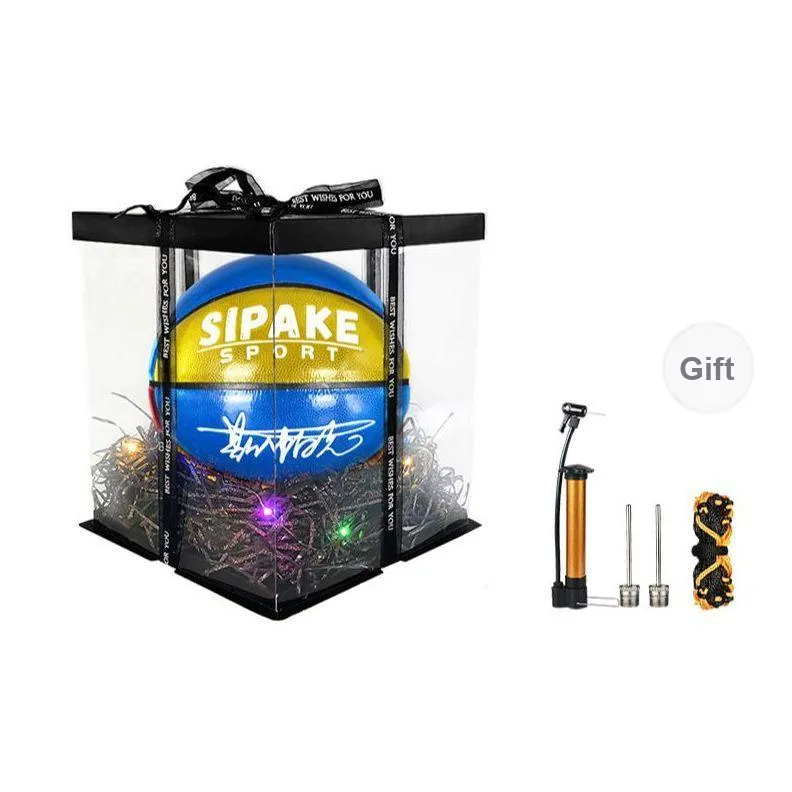 SIPAKESPORT Basketball Jelly Tri Color Jelly Yellow Size 7 Training Match Unisex-1