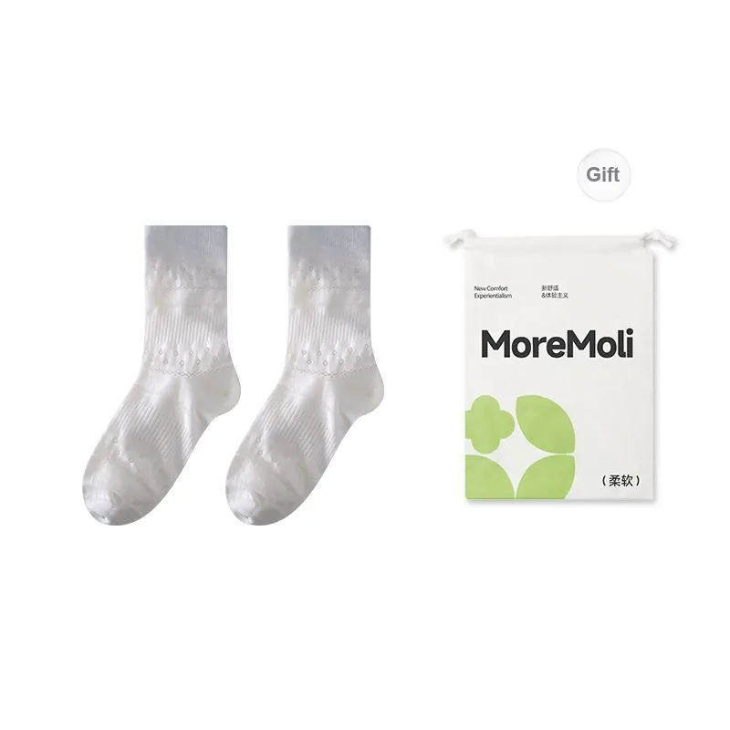Moremoli Mid Calf Socks Women's Shopping Bag 2 Pack-3