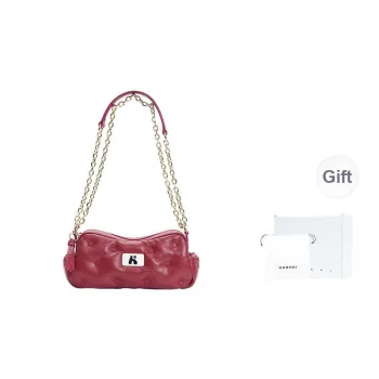 Karkki Sheepskin Trendy Premium Shoulder Bag Women's Red