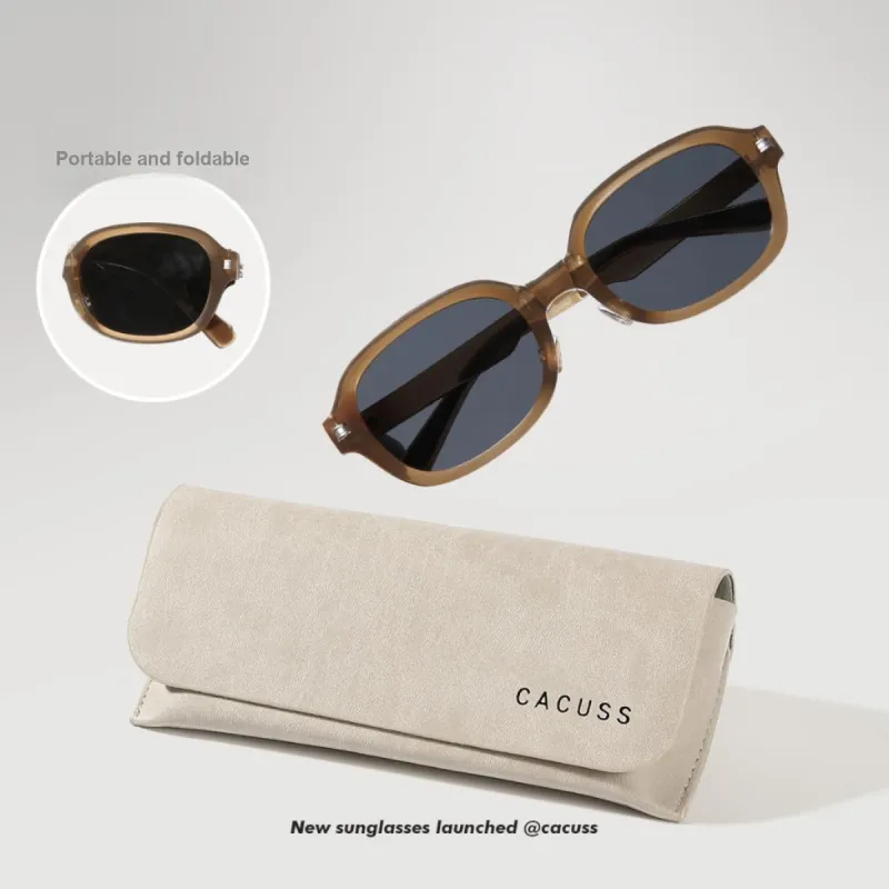 CACUSS Junior TR/Memory Plastic Oval Sunglasses Unisex-23