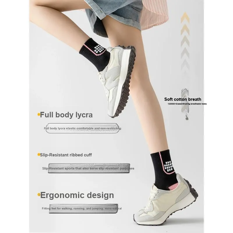 LUOLIAN Mid Calf Socks Women's 5 Pack-33