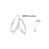 Mobius Loop Couple Rings