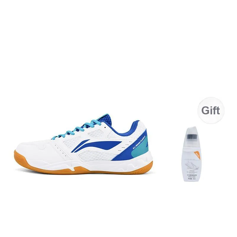 LiNing Feather The Flash 2.0 Cushioned Slip Resistant Low Top Badminton Shoes Unisex White Blue-5