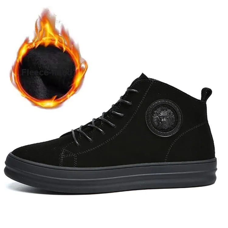 YEDANI Mid-Top Skateboard Shoes Men's Black-5