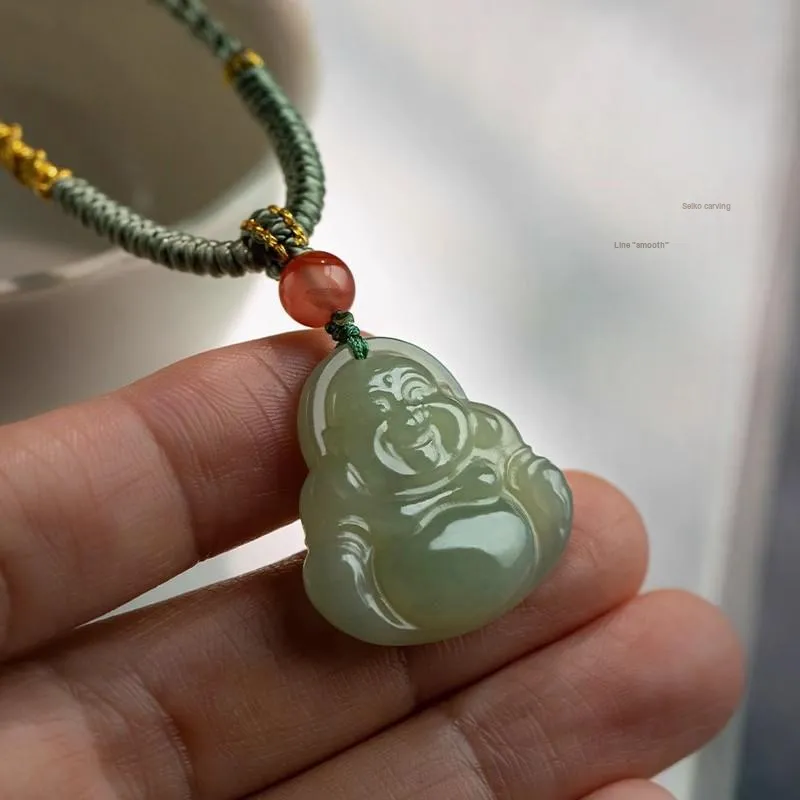Andaozi Hetian Jade Necklaces Green Jade Women's-2