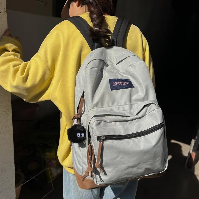 WICKBUEN Nylon Backpack Regular Unisex Ecru/Black/Red/Dark Blue-15