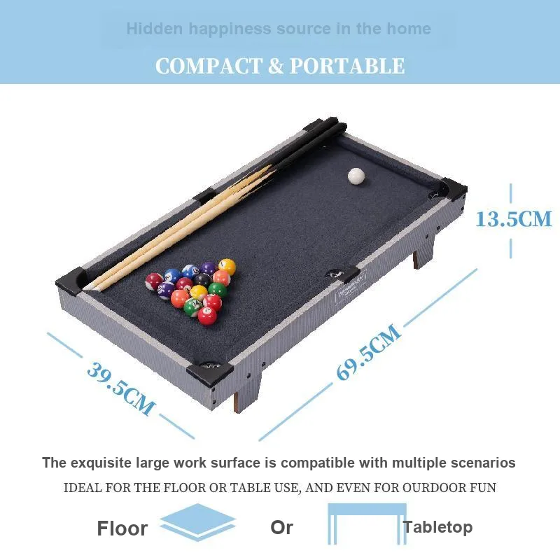 HUANGGUAN Tabletop Pool Table Face to Face Battle Table Board Games-2
