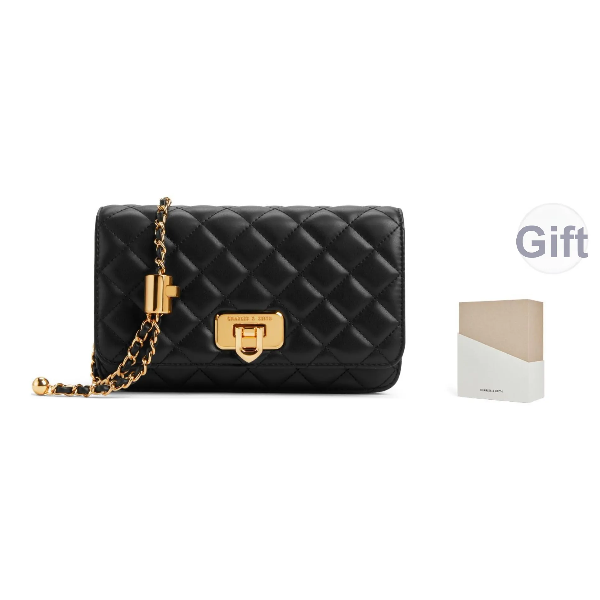 CHARLES KEITH ПУ (полиуретан) Сумка через плечо Маленькая Женская Многоцветная