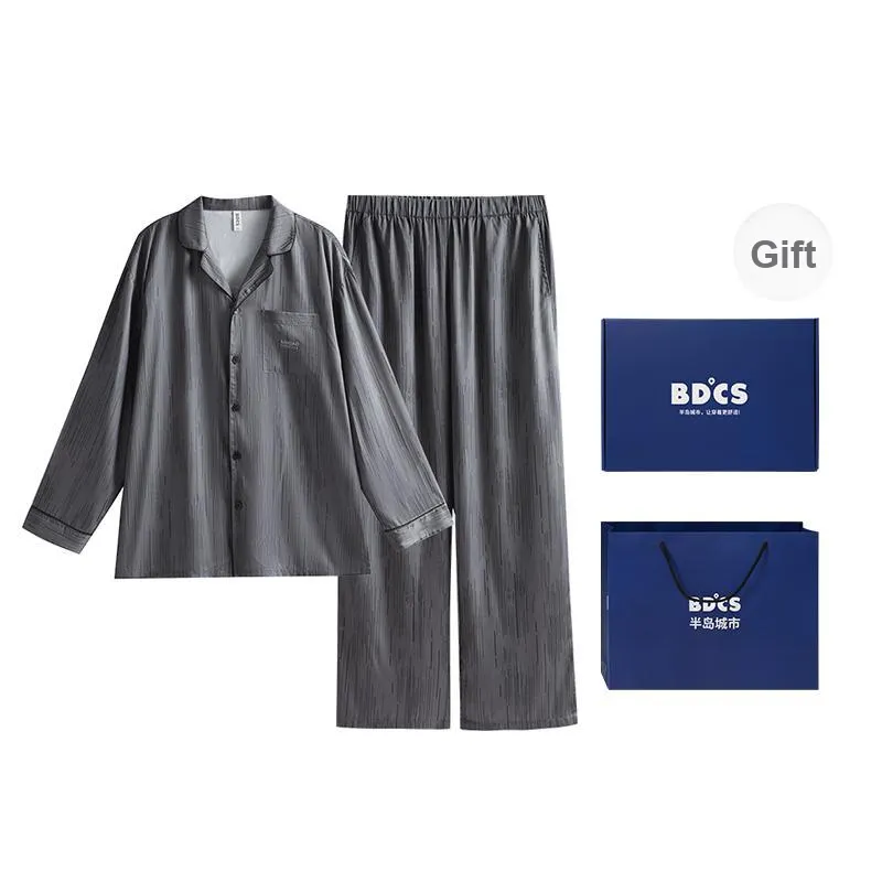 Peninsula City Pajama Set Essentials For Students And Office Workers Men's-5