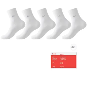 MIIOW Mid Calf Socks Men's 5 Pack Gift Box Set