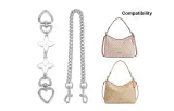Silver white four-leaf clover 16cm + decorative chain puppy buckle 45cm