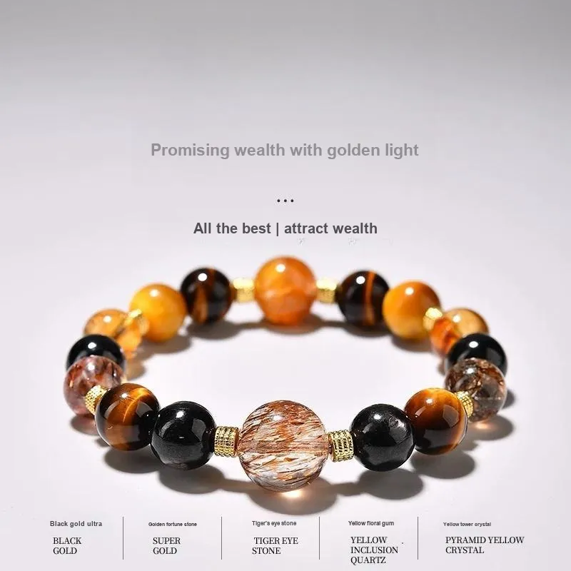 Harf Tiger's Eye Stone Jade Bracelets Unisex-6