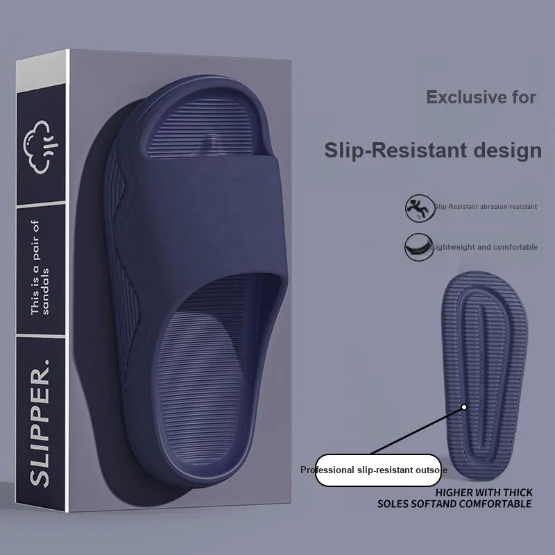 Foot Recreation Summer Indoor Home Use Slip Resistant Bathroom Bathing Eva Slippers, Unisex, Slippers-7