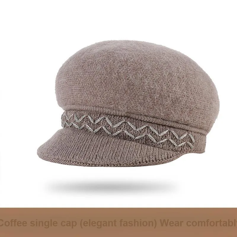Top Melon Rabbit Fur Blend M Hats & Caps Women's-4