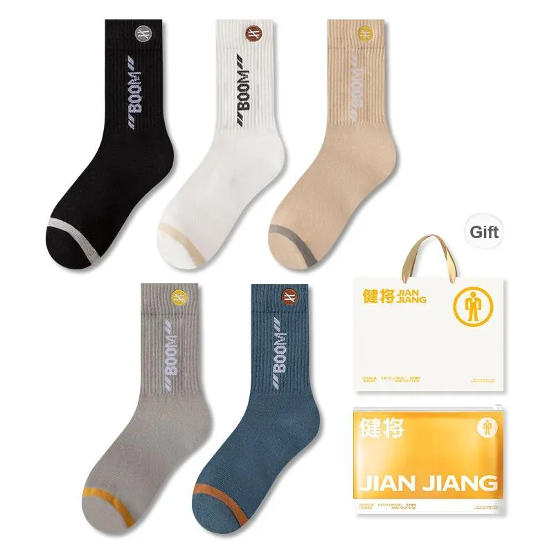 Master Mid Calf Socks Men's Shopping Bag 5 Pack-10