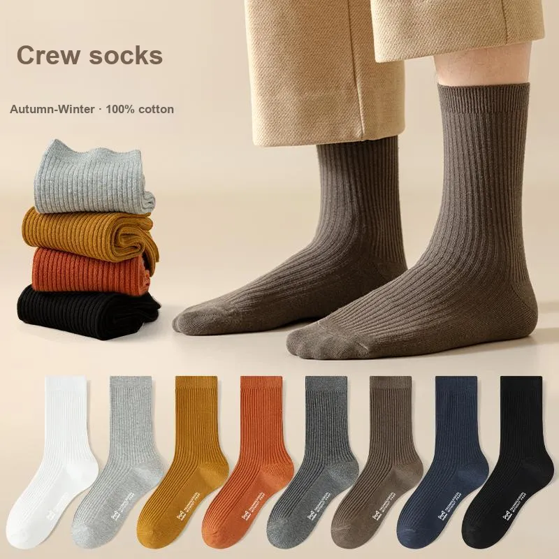 MIIOW Mid Calf Socks Men's 5 Pack-4