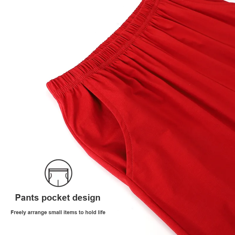 MADALLO Pajama Set Spring And Fall Season Men's China Red-2