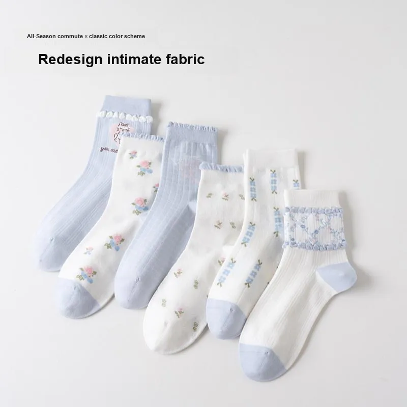 Caramella Mid-Calf Socks Women's 6 Pack-2