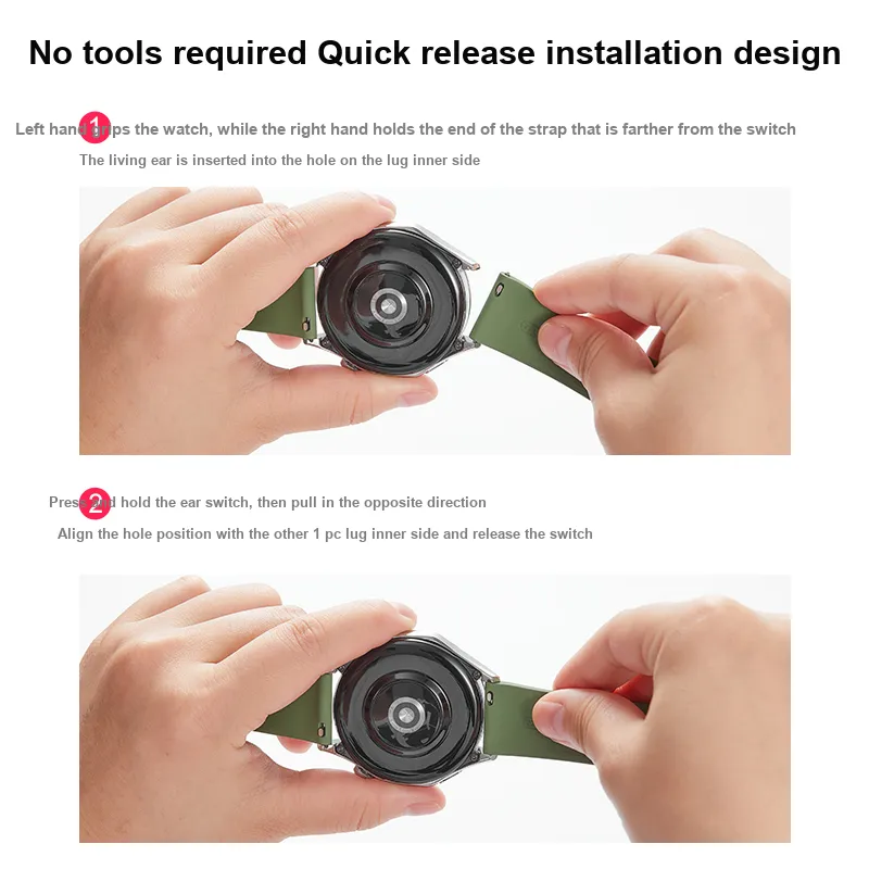 IStrap Huawei Compatibility Watch Band 22mm Fluoroelastomer Material-8