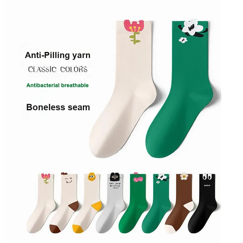 Caramella Mid Calf Socks Women's 4 Pack-12