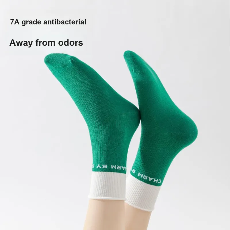 Shuya Knee High Socks Women's 4 Pack-6