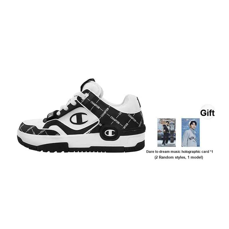 Champion Top Student Shoes C Skate V1 Mono Balance Low Top Skateboard Shoes Unisex Black