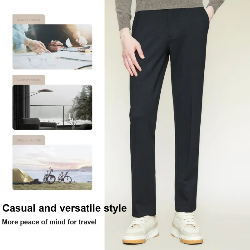 Red Bean Casual Pants Men's Navy Blue-3