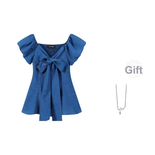 Giyu Синий Ожерелье Женские T-рубашки